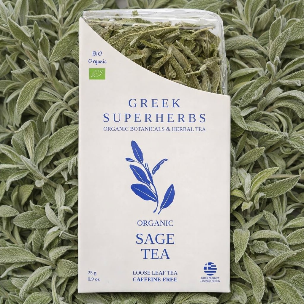 Greek Sage (Ikaria Blue Zone) - ORGANIC 0.9 oz (18 cups) - Tea & Infusions