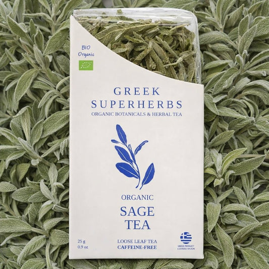 Greek Sage (Ikaria Blue Zone) - ORGANIC 0.9 oz (18 cups) - Tea & Infusions