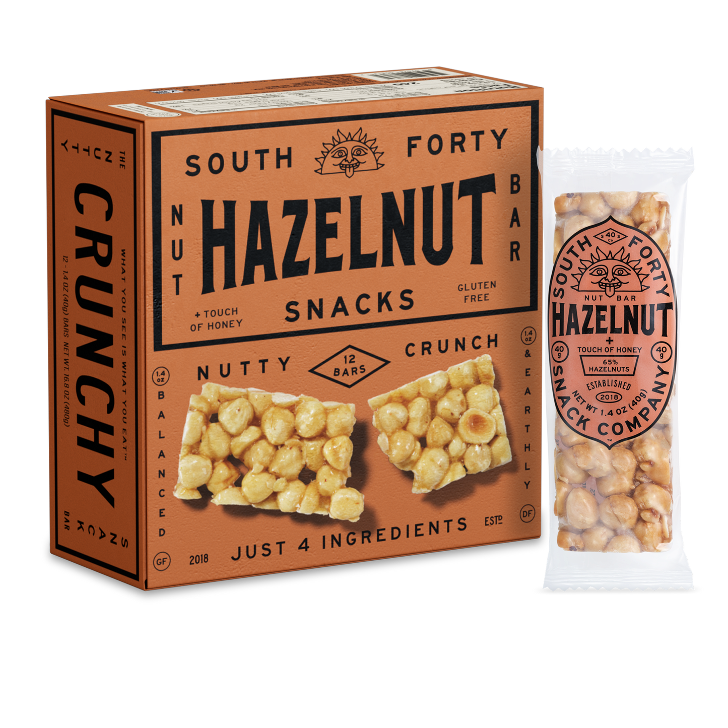 Hazelnut 12-Pack - Crunchy Nut Bars