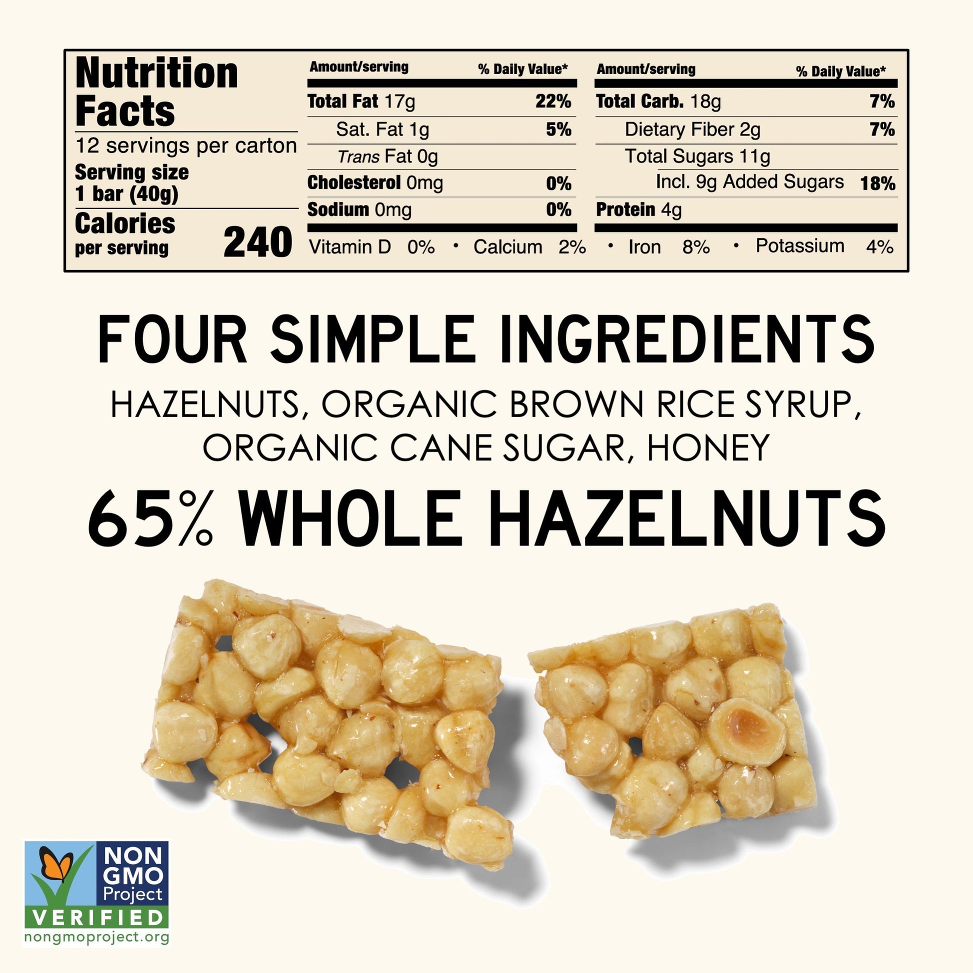 Hazelnut 12-Pack - Crunchy Nut Bars