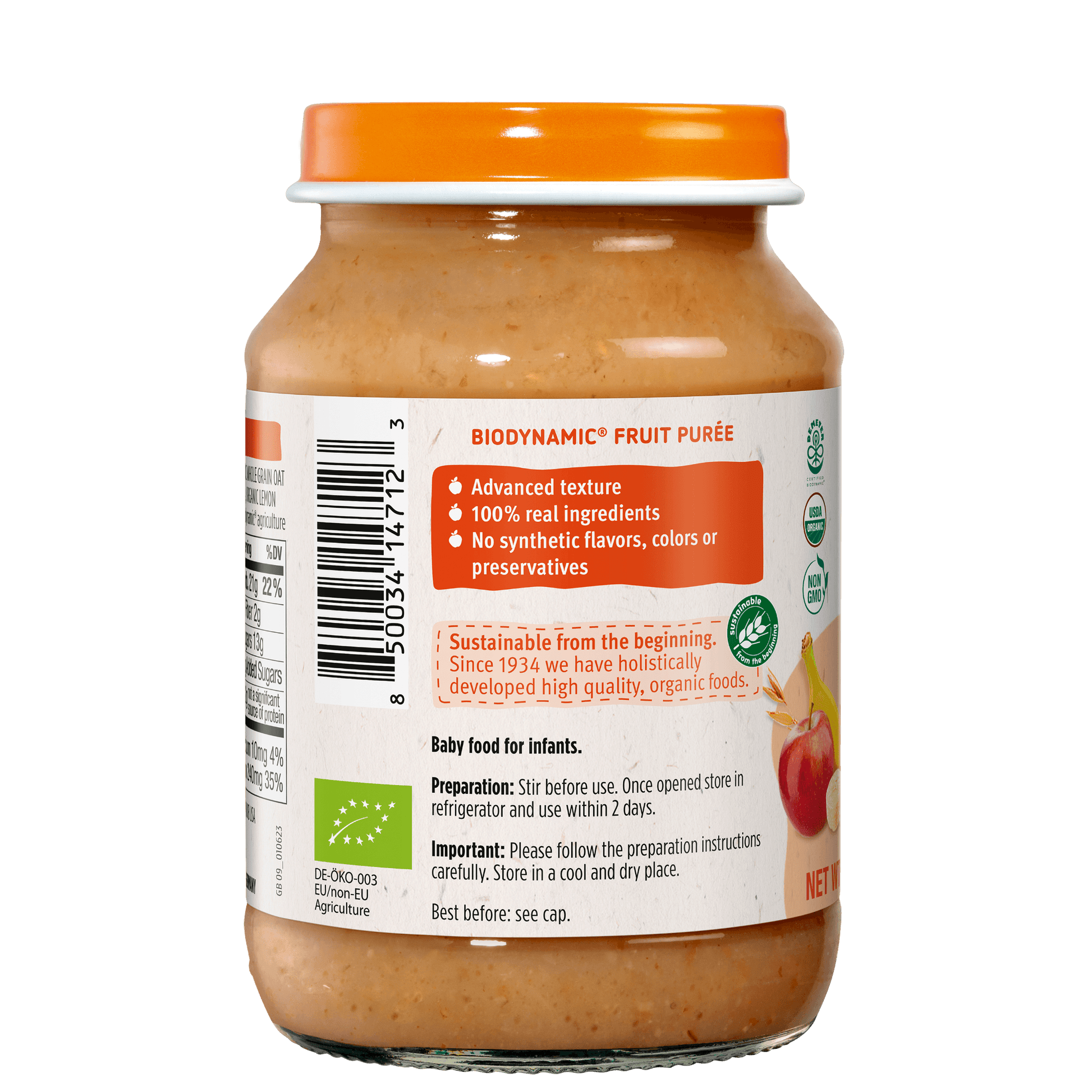 Holle Organic Baby Food Jar - Mixed Fruit with Muesli - 12 Jars - Jars