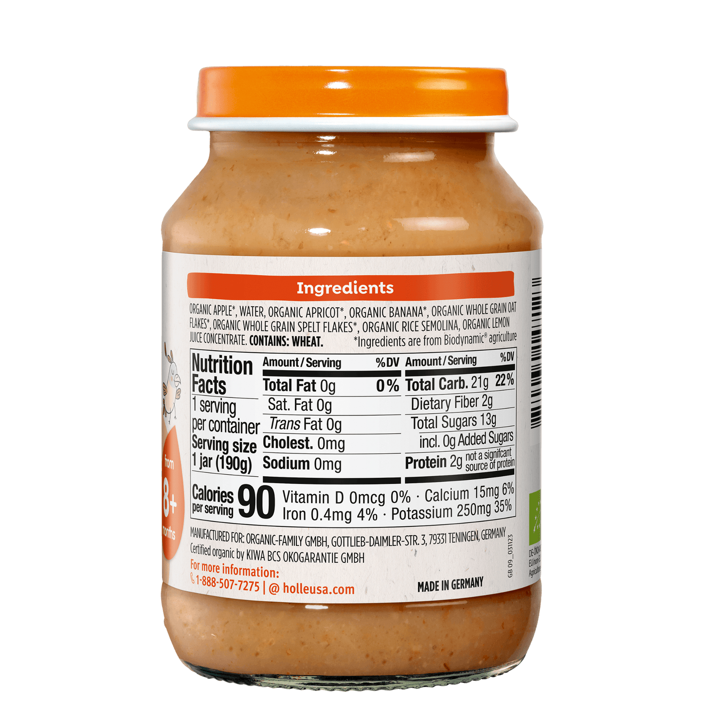 Holle Organic Baby Food Jar - Mixed Fruit with Muesli - 12 Jars - Jars