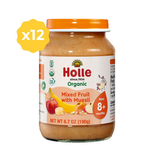Holle Organic Baby Food Jar - Mixed Fruit with Muesli - 12 Jars - Jars