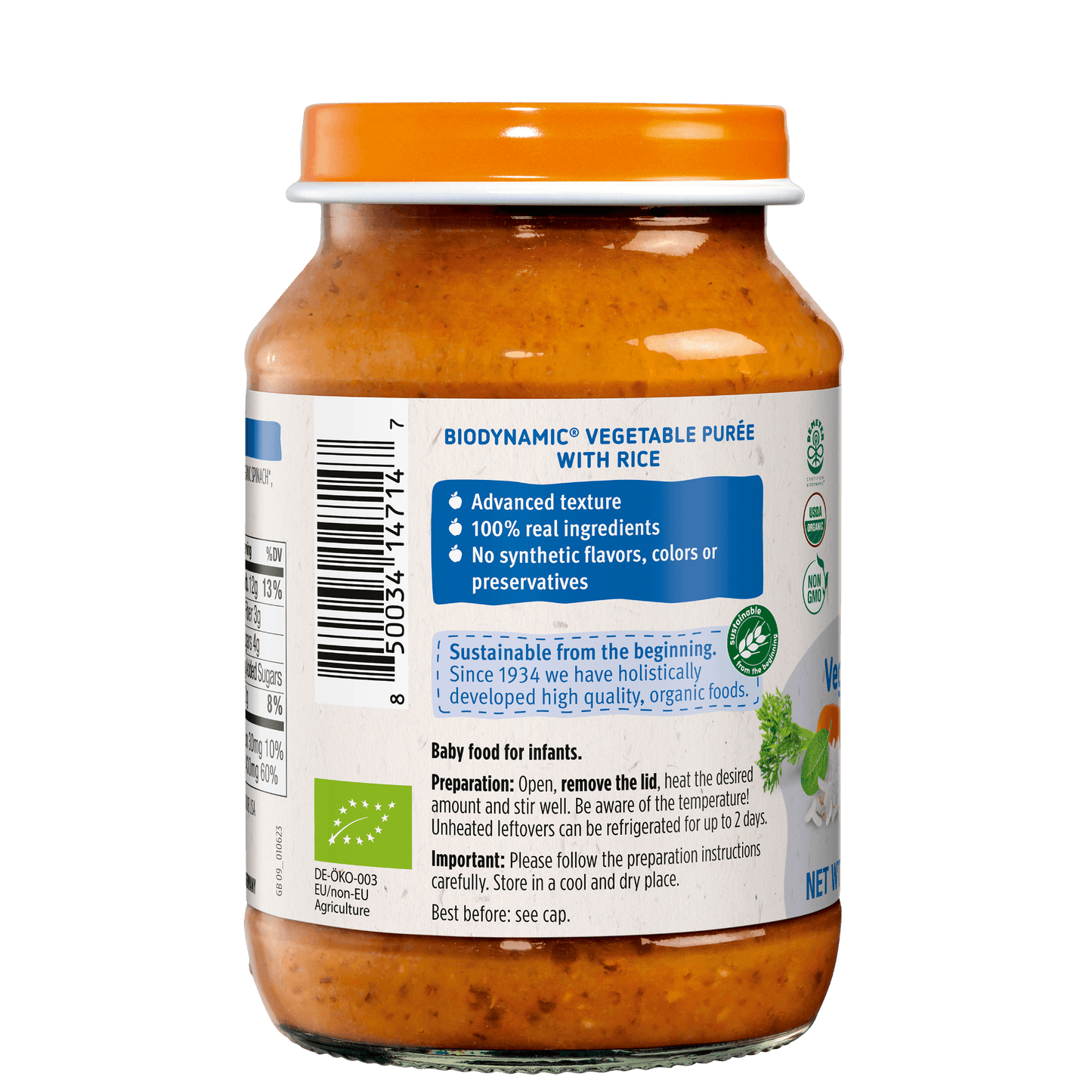 Holle Organic Baby Food Jar - Veggie Risotto - 12 Jars - Jars