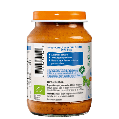Holle Organic Baby Food Jar - Veggie Risotto - 12 Jars - Jars