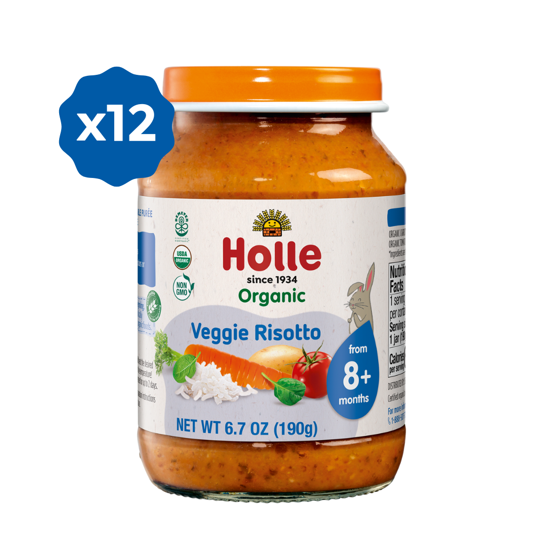 Holle Organic Baby Food Jar - Veggie Risotto - 12 Jars - Jars