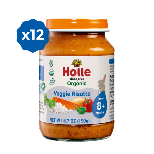 Holle Organic Baby Food Jar - Veggie Risotto - 12 Jars - Jars