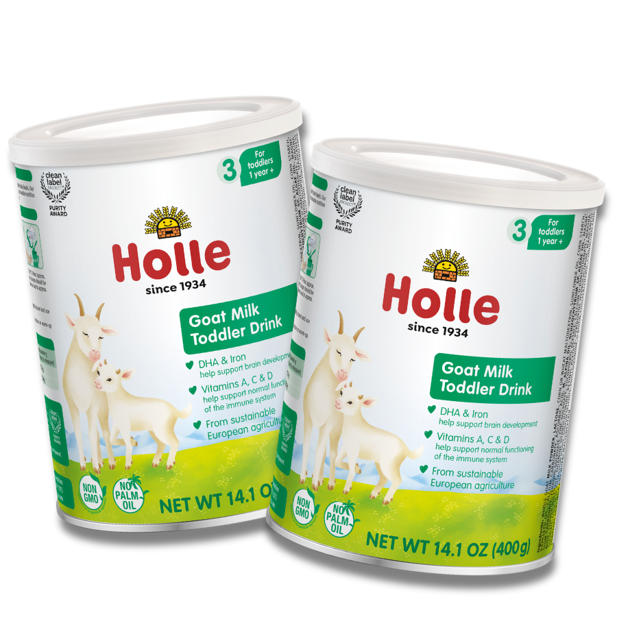 Holle Organic Goat Milk Toddler Drink - Stage 3 | Non GMO (14 oz) - 2 Tins - Toddler Goat Milk Powder