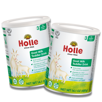 Holle Organic Goat Milk Toddler Drink - Stage 3 | Non GMO (14 oz) - 2 Tins - Toddler Goat Milk Powder