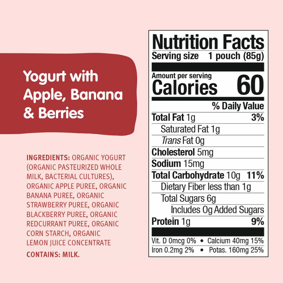 Holle Organic Strong Bones Bundle: Cow Milk Mango Yogurt Apple Banana Berries Yogurt - Baby Food