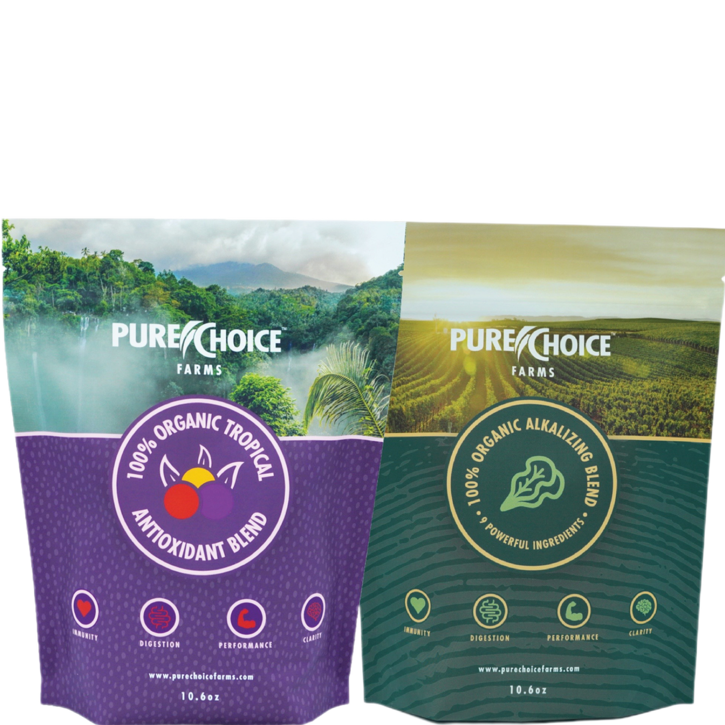 Pure Choice Farms Sweet Greens & Organic Tropics Shake Powder - (Various Size Bags)