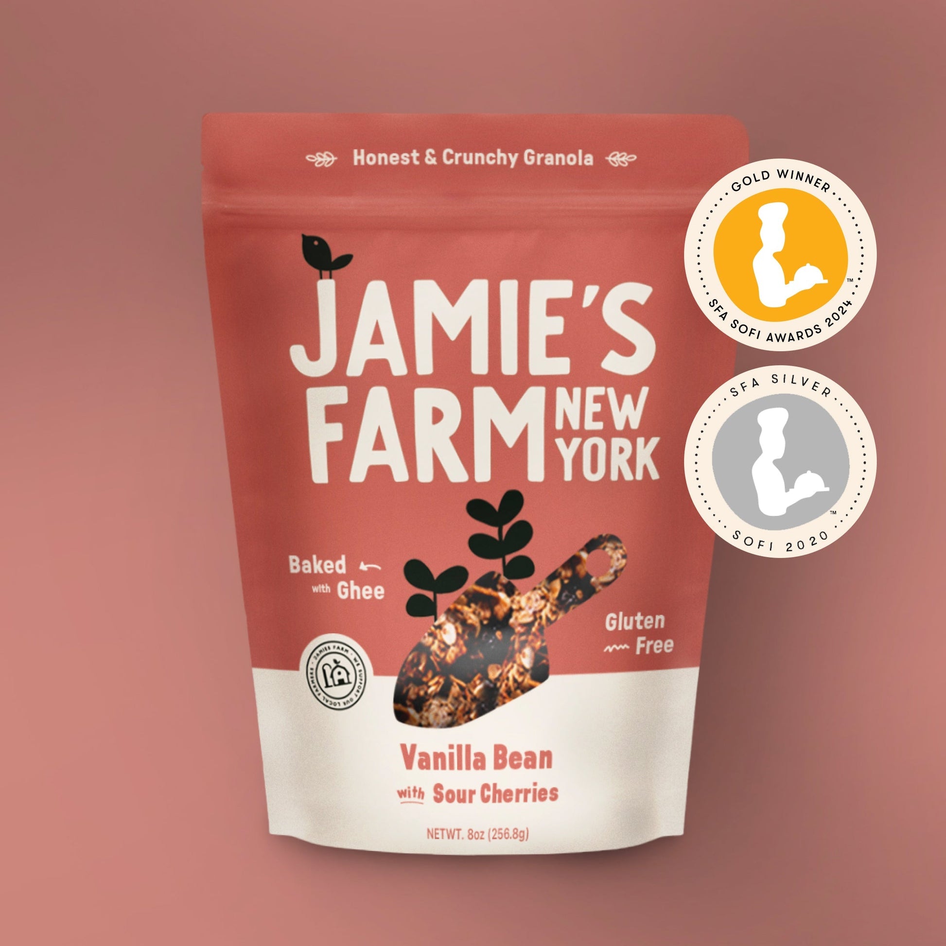 Jamie’s Vanilla Bean Granola with Sour Cherries - (Various Size Packages) - Cereal & Granola