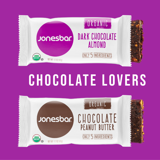 Jonesbar Chocolate Lovers Variety Pack - Box of 12 - Snack Bar
