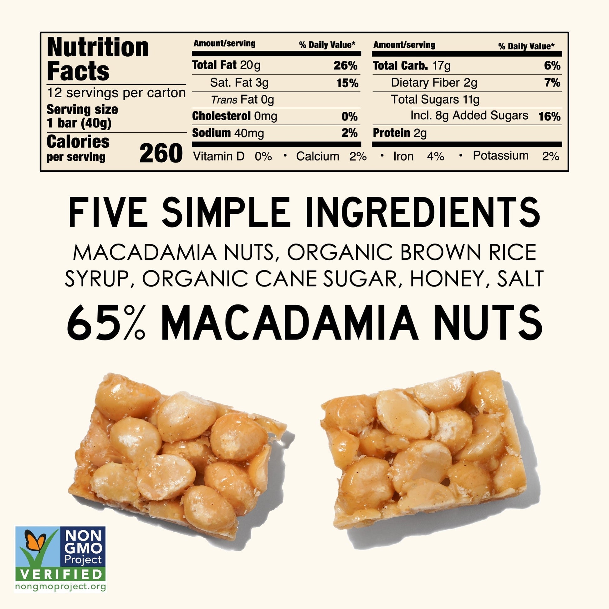 Macadamia 12-Pack - Crunchy Nut Bars