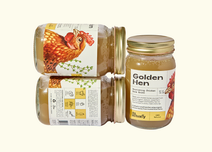 Nourishing Halal Chicken Bone Broth - (3 pack or 6 pack of 14oz jars) - Soups & Broths