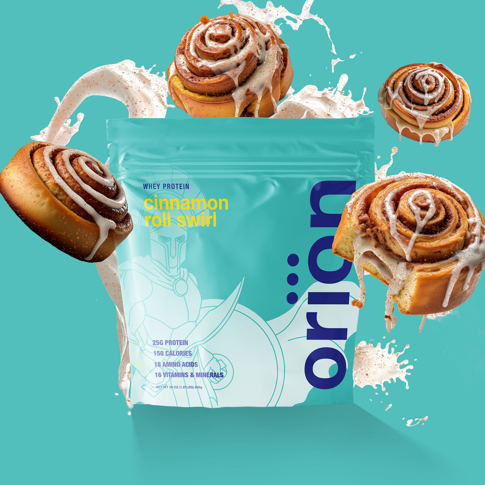 Oriion Whey Protein Powder - (Various flavors and package sizes) - Cinnamon Roll Swirl - Whey Protein