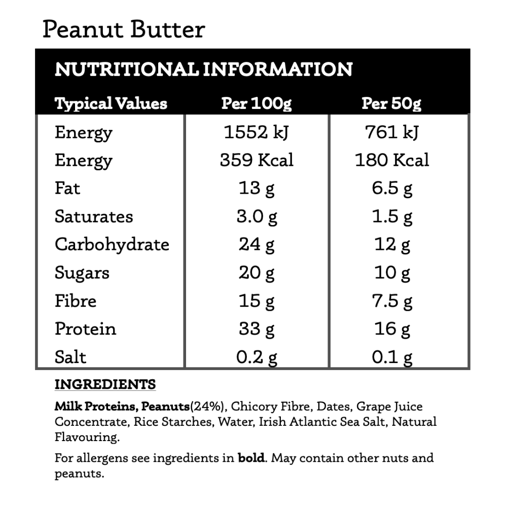 Peanut Butter Protein Bar 50g x 12 bars - Protein Bars