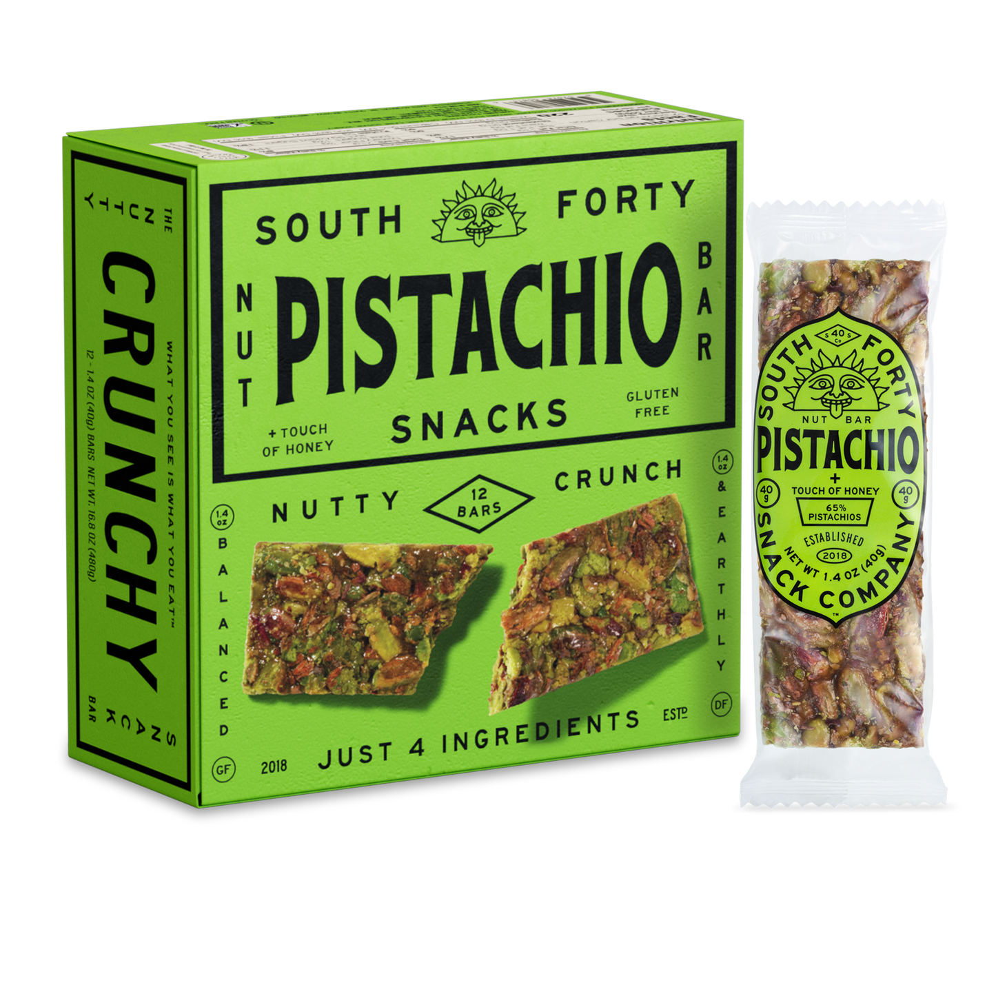 Pistachio 12-Pack - Crunchy Nut Bars