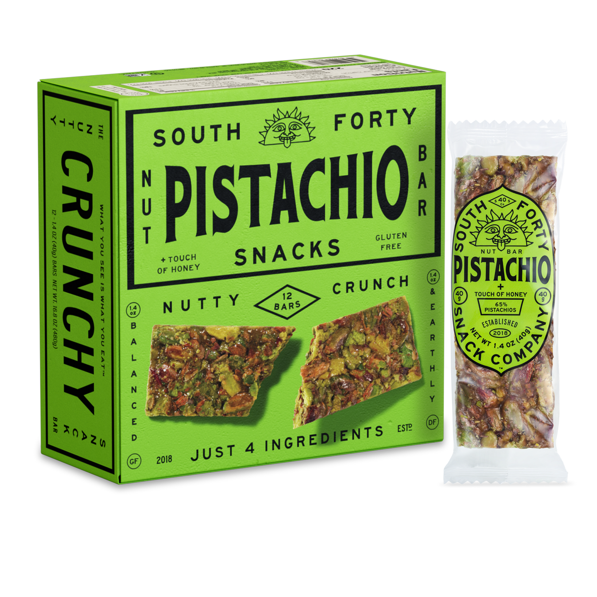 Pistachio 12-Pack - Crunchy Nut Bars