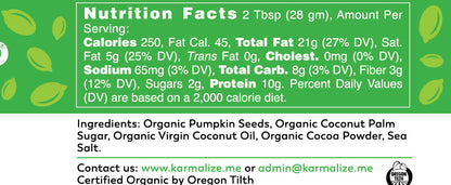 Organic Vegan Cacao Pumpkin Seed Butter-1