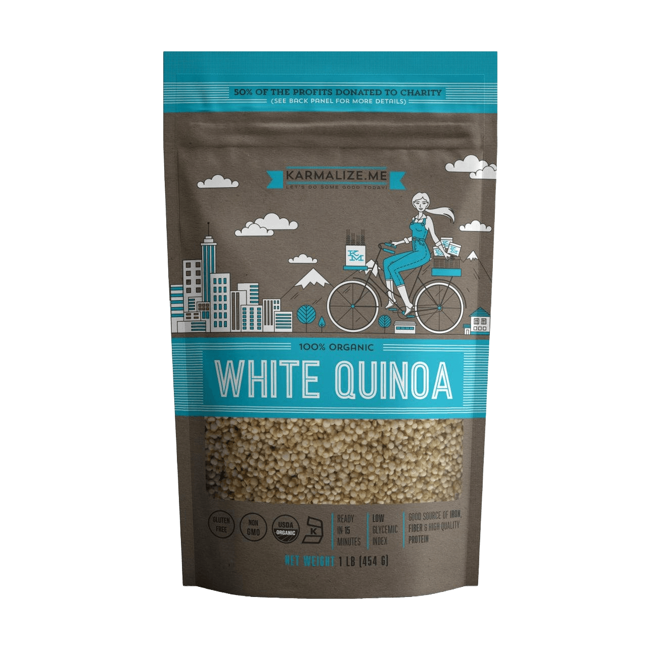 Karmalize.Me 100% Organic White Quinoa - various sizes
