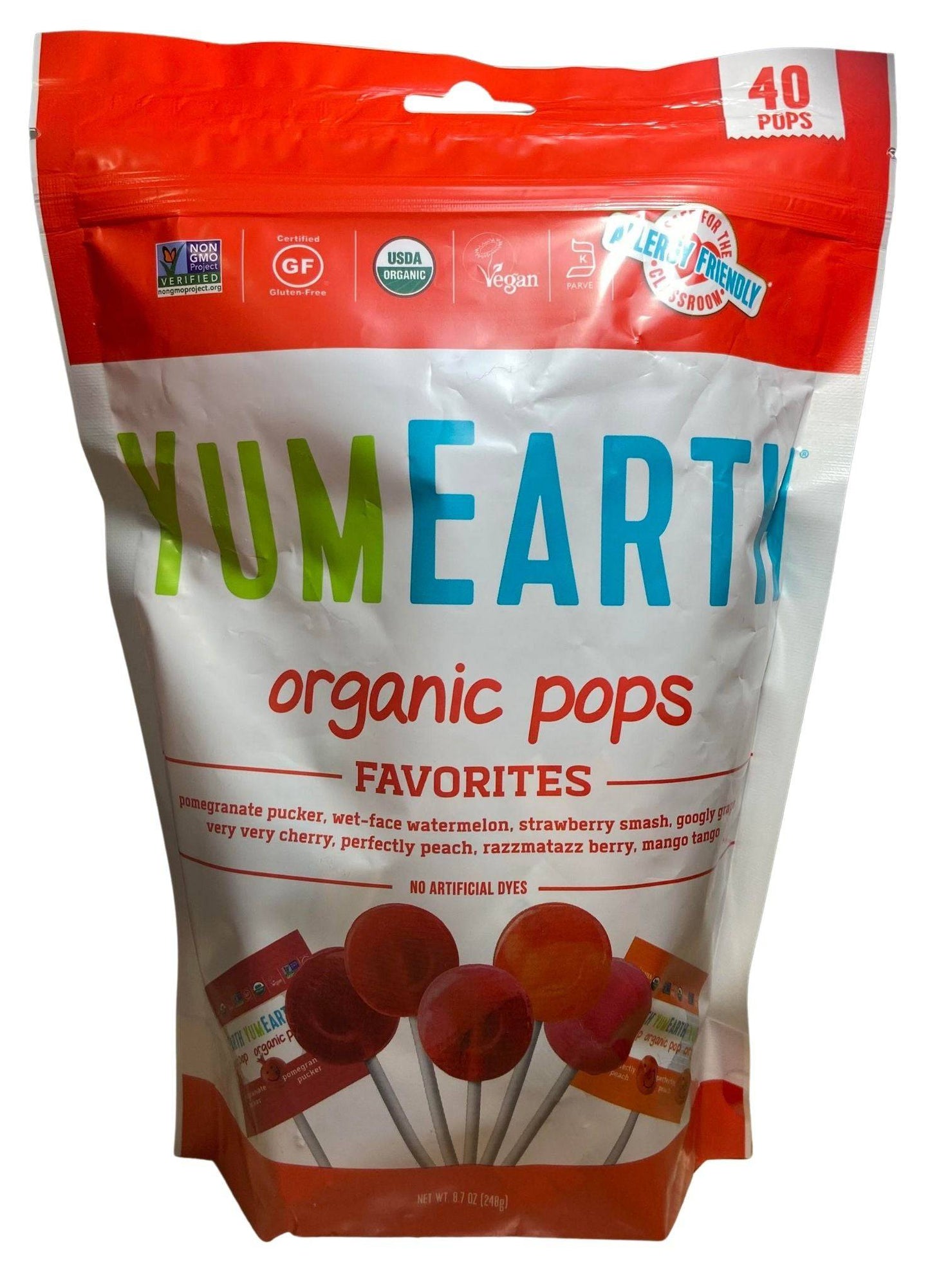 YumEarth Organic Pops - (bag of 40 pops various flavors) - Candy
